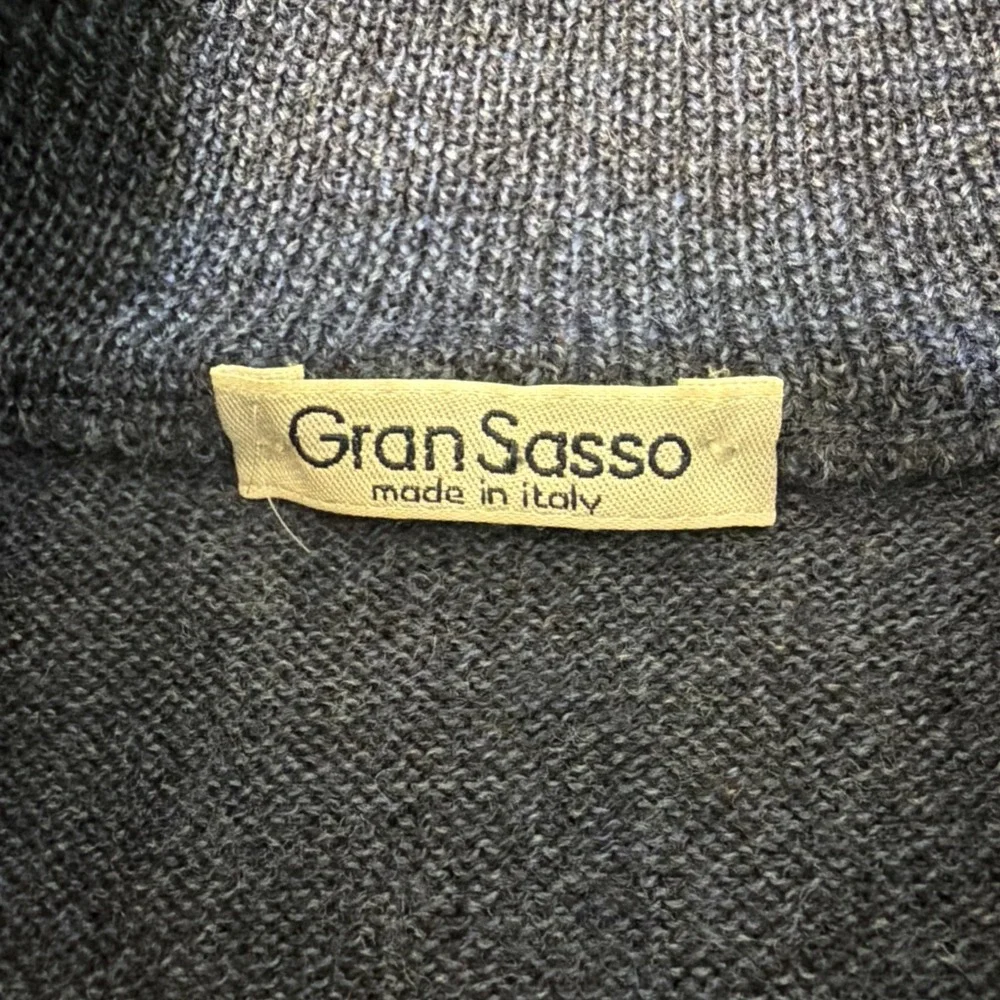 Gran Sasso L'uomo Vogue 1/4 Zip Sweater Soft Virgin Wool Blue Made In Italy XL